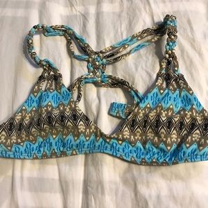 Frankie’s Bikinis Blue Ikat Top